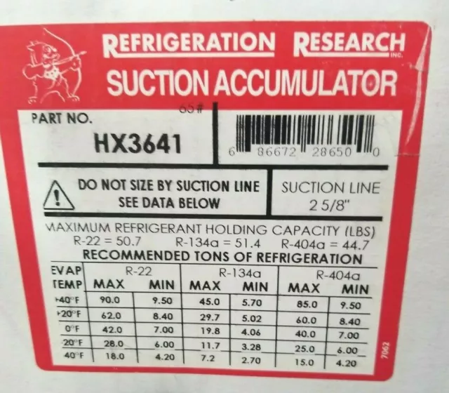 Refrigeration Research Hx3641 Suction Accumulator Heat Exchanger Refrigeration Research Hx3641 Suction Accumulator Heat Exchanger