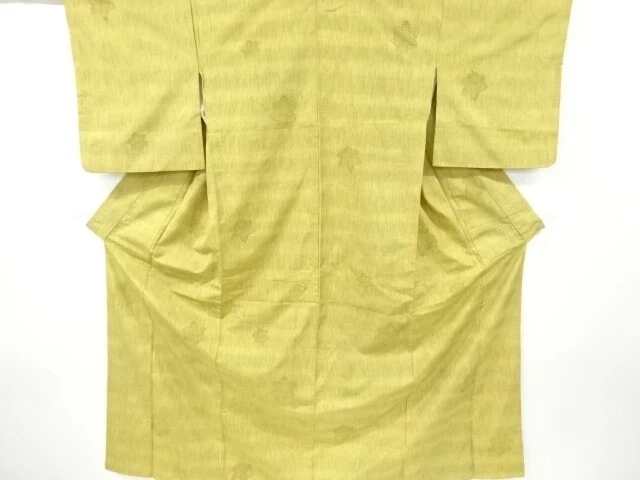 6656274: Japanese Kimono / Antique Kimono / Tsumugi / Woven Maple