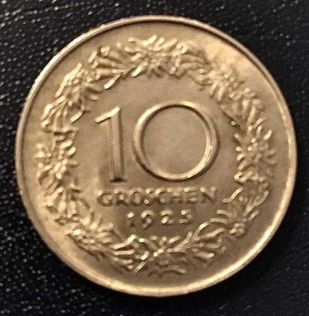 Austria 10 Groschen Coin 1925