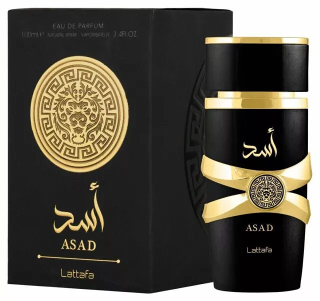 ASAD 100ml by Lattafa Perfume for Men Fragrance Spray Woody Amber Vanilla UAE~