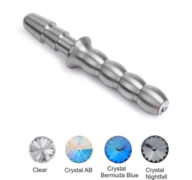 Mango Vac-U-Lock con cristal transparente Swarovski para productos Doc Johnson