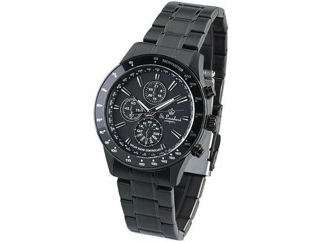 Zeit-Bar Montre Radio-pilotée Pour Homme Avec Affichage De La Date Et