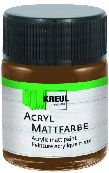 Kreul Acryl Mattfarbe dunkelbraun 50 ml  Künstlerfarben