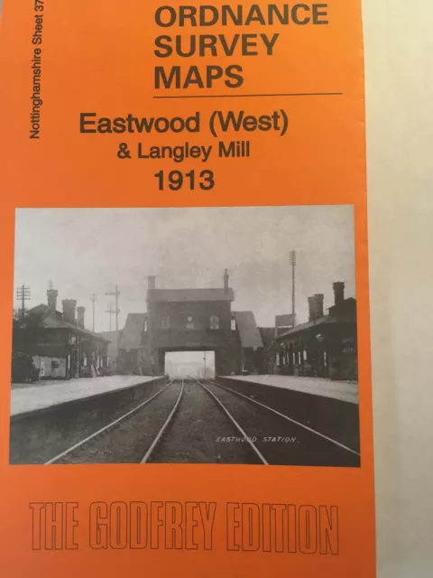 Old Ordnance Survey Map Of Eastwood (West) & Langley Mill 1913