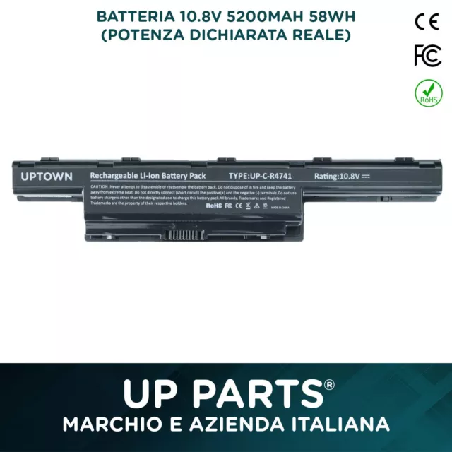 Batteria per Acer Aspire TravelMate AS10D31 AS10D41 AS10D51 AS10D81 (5200mAh) 3