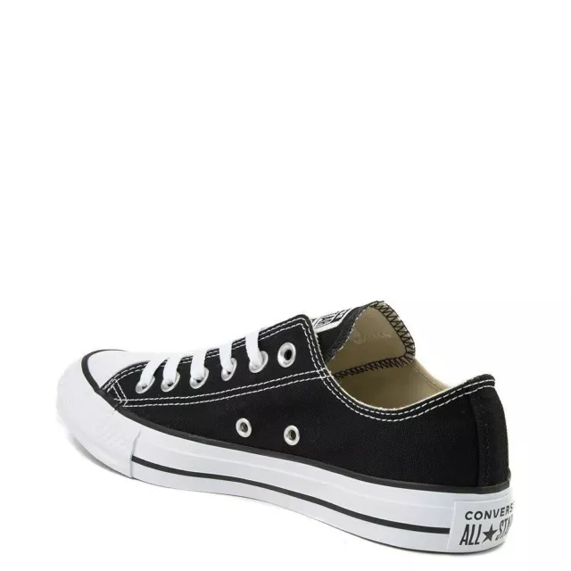 Converse All Star OX Chuck Taylor  Women & Mens Canvas Trainers - Black White 2