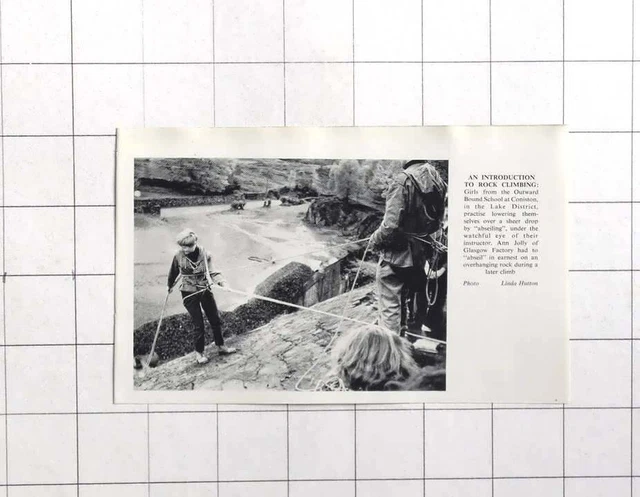 1956 Ann Jolly Of Glasgow Wills Factory Abseiling At Coniston