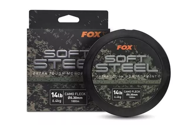 Fox Soft Steel Fleck Camo Mono 1000m Spool Carp Fishing Line - All Breaking