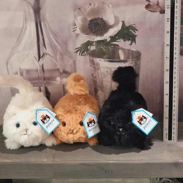 JELLYCAT CABOODLE KITTEN, Kitty new with tags cream, black Cat, ginger