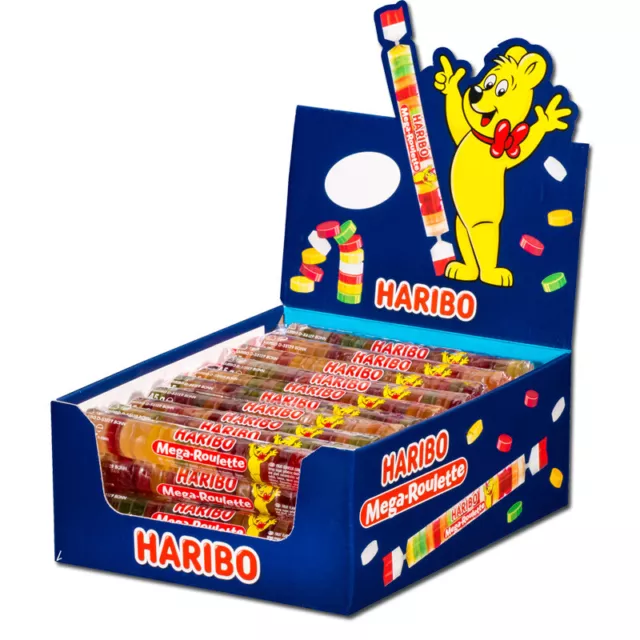 (8,54€/1kg) Haribo Mega-Roulette, große Weingummi Rolle, 40 Stück