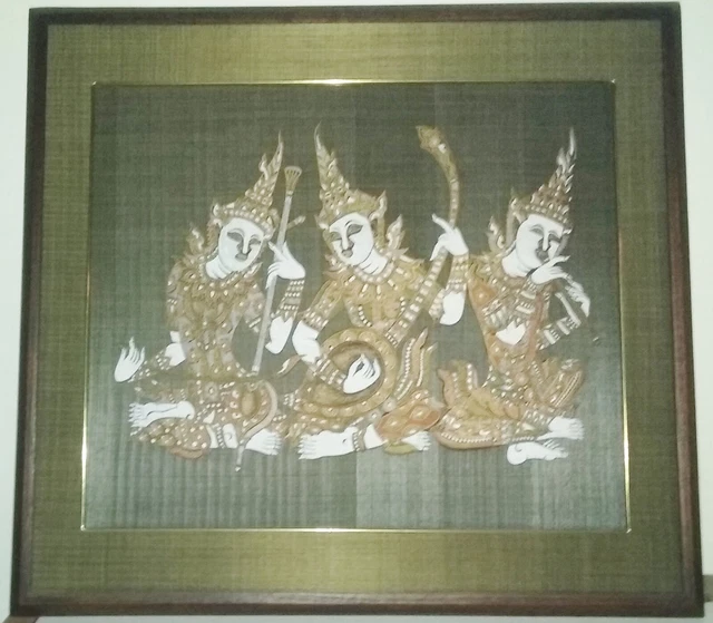 Peinture Sur Soie Japonaise Signée – Oiseaux Et Fleurs – Tableau Art Vintage