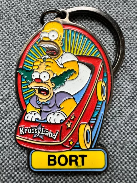 Bort Krusty the Clown Homer Simpson KrustyLand Universal Studios Keychain