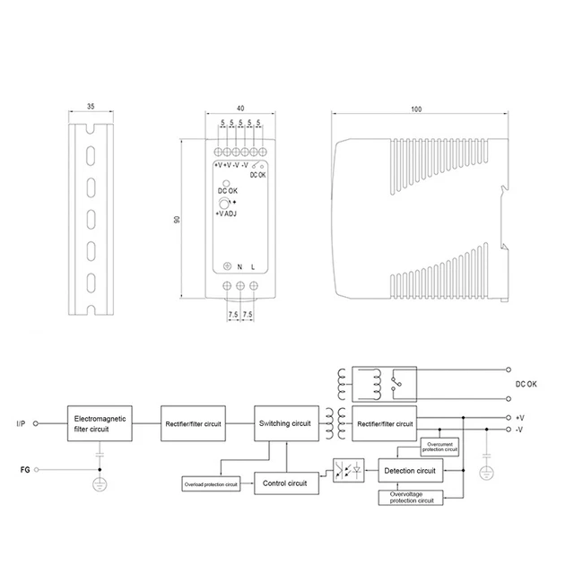 SWITCH POWER SUPPLY OverVoltage Protection Functions 60W/12V/5A ...