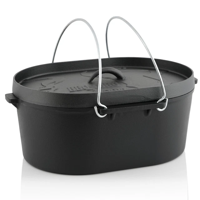 BBQ-Toro Dutch Oven Topf I 9,3 L Gusseisen Kochtopf I 10 QT Bräter Gänsebräter