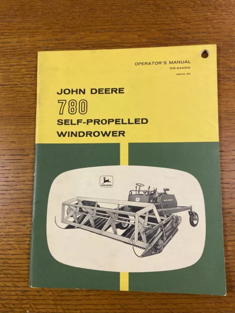 John Deere 780 Self-Propelled Windrower Manual OME44310