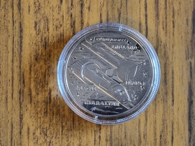 1993 Gibraltar 2.8 Ecus Coin : Channel Tunnel