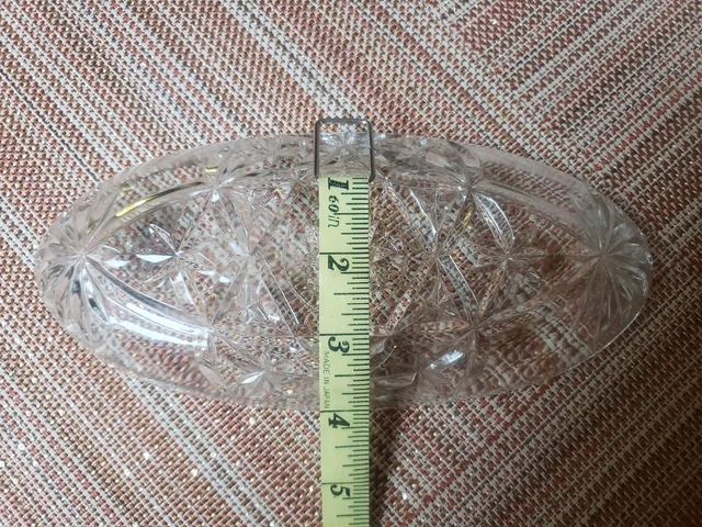 Vintage American Brilliant Period Cut Glass Cristal Fruit Bowl 3