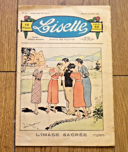 Lisette N° 42  L'image Sacrée du Dimanche 18 Octobre 1936