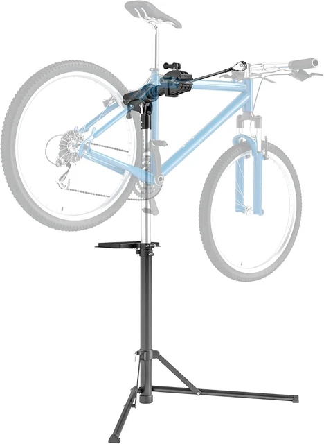 Cavalletto Di Centraggio Pieghevole Per Bici | Supporto In Metallo Per Ruote Anteriori E Posteriori | Mountain Bike, Bici Da Corsa | Nero