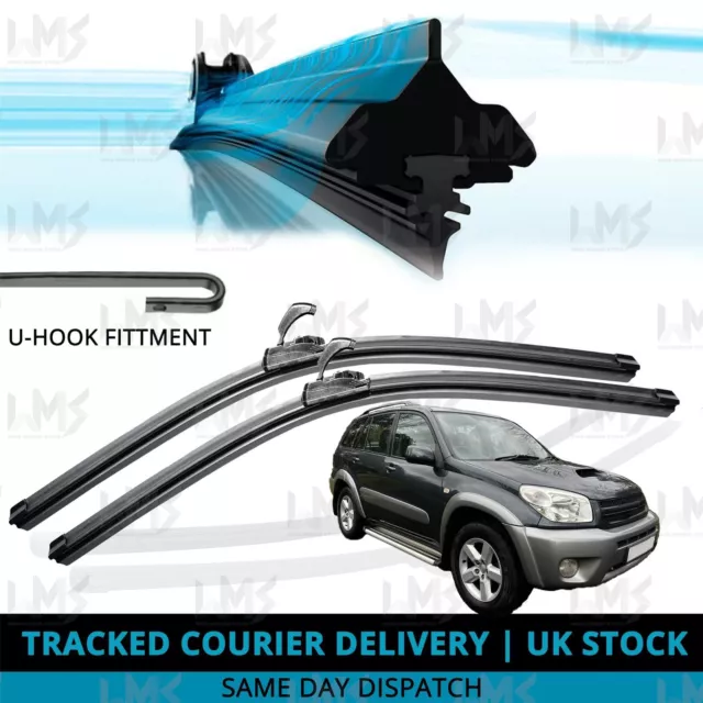 For Toyota RAV 4 2001-2005 Front Windscreen 24" 19" Flat Aero Wiper Blades Set