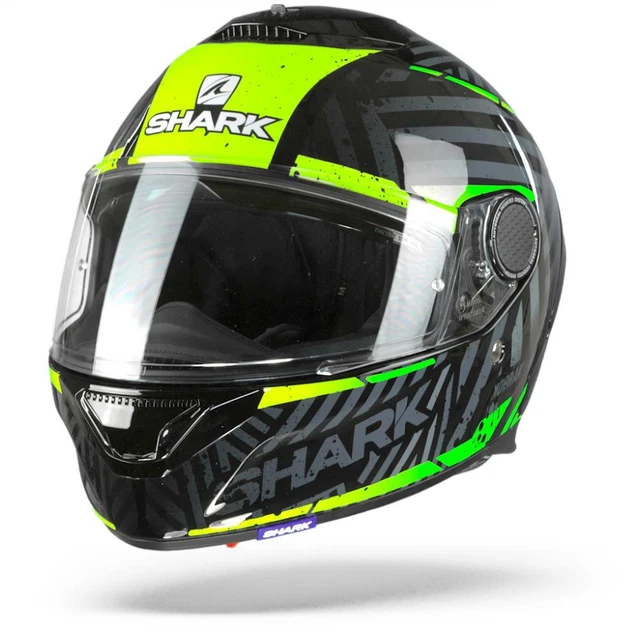 Shark Spartan 1.2 Kobrak KYG Black Yelllow Green Full Face Helmet