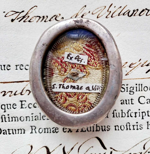 Reliquia San Tommaso da Villanova con autentica del 1787