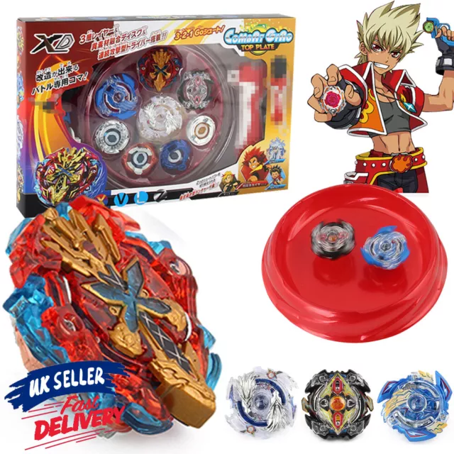 4D Top Master Launcher Grip Rapidity Metal Fight Burst Fusion Rare Beyblade Set