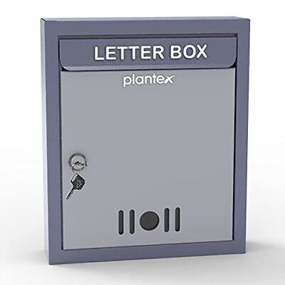 High Grade Big Size Letter Box for Home Mail Wall with Key Lock Gray