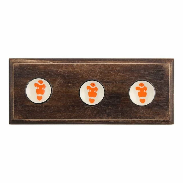 Antique Look Wood Key Hooks Wall Hangers Holders Hanging Coat Towel Clothes