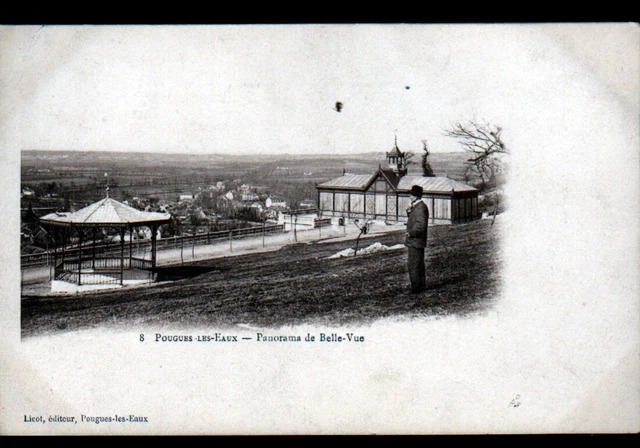 POUGUES-les-EAUX (58) KIOSQUE à MUSIQUE animé / BELLE-VUE avant 1904