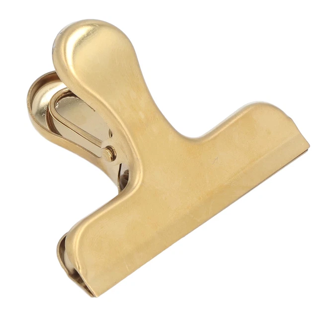 (Golden Folder)Bag Clips Premium Metal Clips Safe Convenient For Maps For