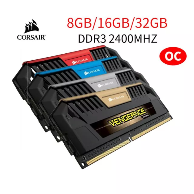 Corsair Pro Series 32Go 16Go 8Go 4G DDR3 OC 2400MHz PC3-19200 Mémoire RAM LOT FR