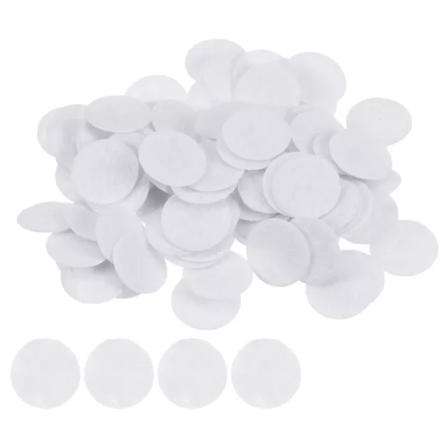 200pcs Round Felt Circles, 15mm 5/8" Craft Felt Pads Non-Woven Fabric Pad White