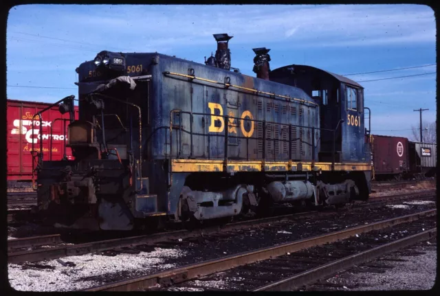 Original Rail Slide - BO Baltimore & Ohio 5061 Willard OH 12-1981