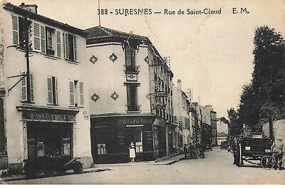 92 Suresnes #28208 Rue St Cloud Hotel Roi Soleil Restaurant Buvette Autos Attela