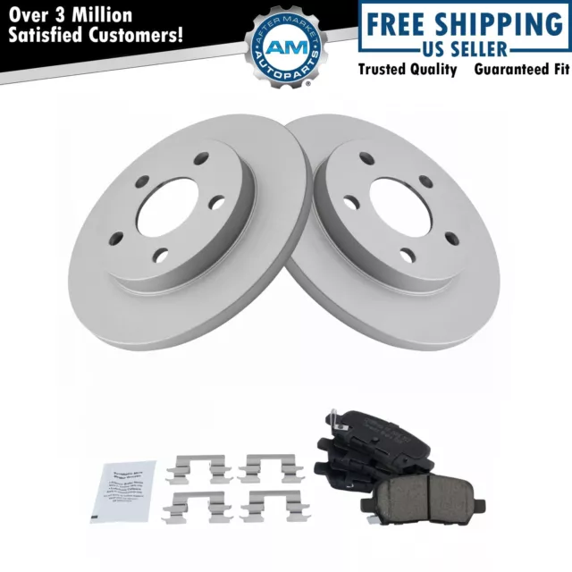 Rear Ceramic Disc Brake Pads & G-Coated Rotors Kit for Buick Chevy Pontiac