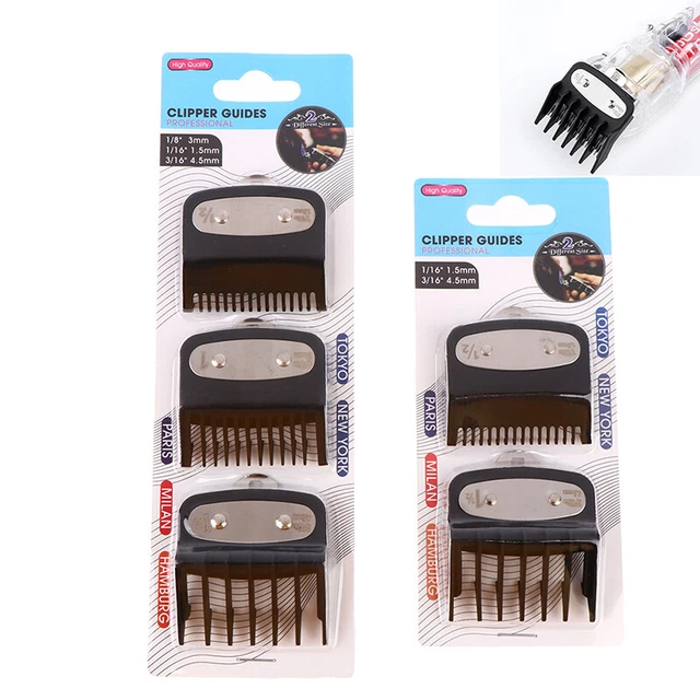 2/3PCS Professional Cutting Guide Comb Hair Clipper Limit Comb with Metal C-SY