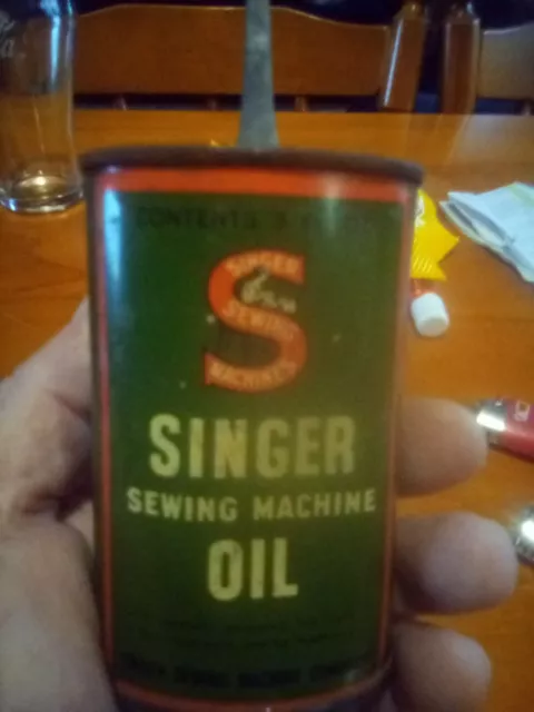 Vintage Singer Sewing Machine Oil Tin