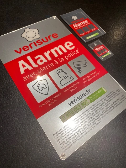 Pack De 3 Autocollants VERISURE 2024 - Authentiques - Pour Fenêtre, Porte - Neufs Sous Film