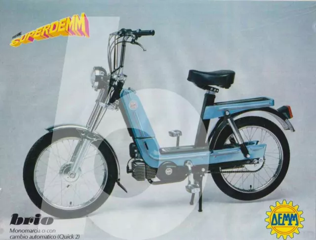advertising Pubblicità brochure-ciclomotori demm super  1979 MOTOITALIANE  EPOCA