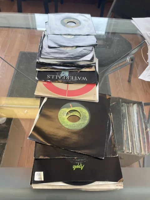 lot of 16 paul mccartney linda wings beatles 45’s 7” records vinyl collection
