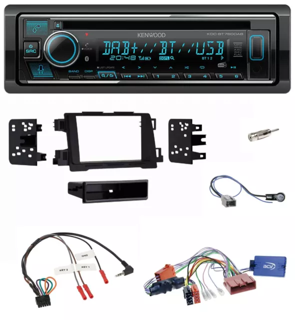Kenwood Lenkrad Bluetooth DAB USB CD Autoradio für Mazda 6 2013-2015 aktiv schwa
