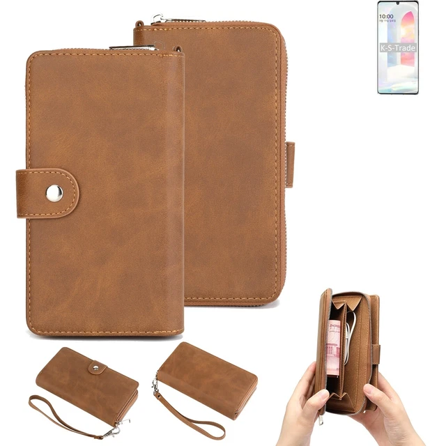 portefeuille + Housse de protection pour LG Electronics Velvet couverture marron