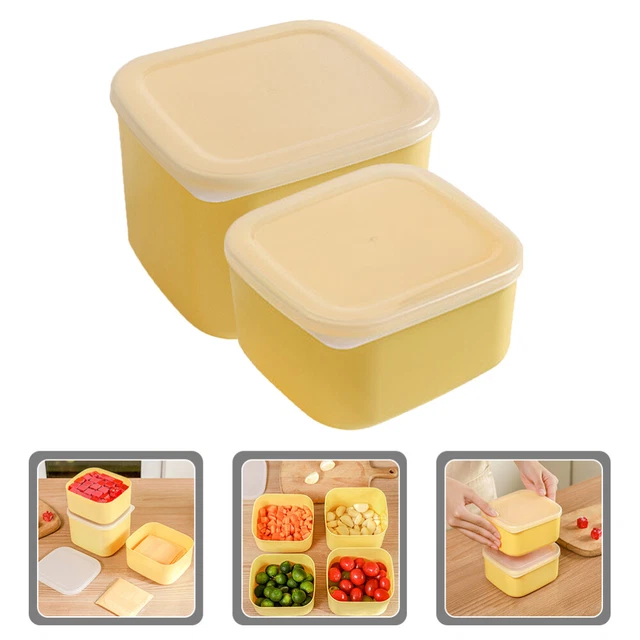 2 un. cajas de almacenamiento multifunción de queso rodajas de mantequilla nevera queso chac