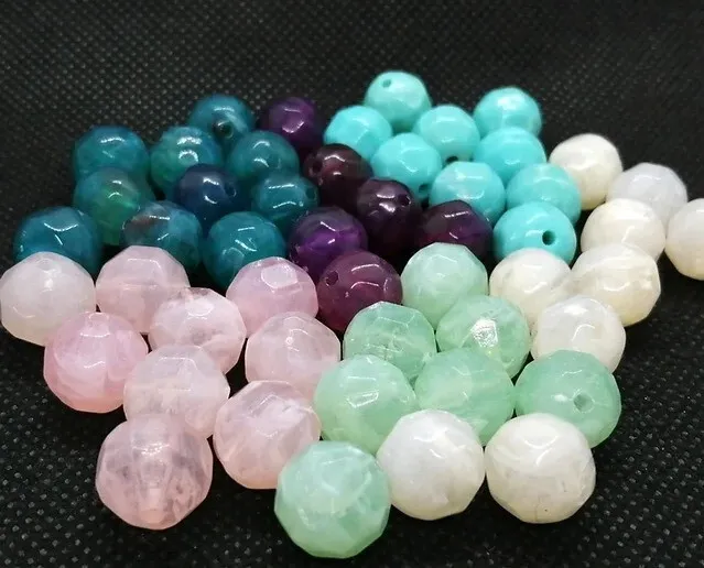 Imitation Gemstone Faceted Round Beads 11mm - Choice of Colours - Pack of 20