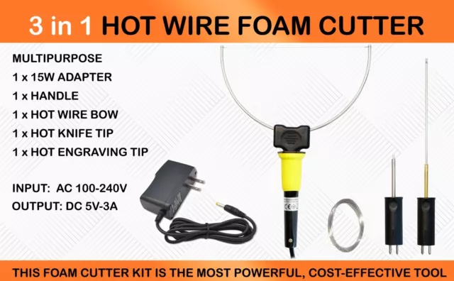 Hot Wire Foam Cutter, Electric Foam Cutting Kit, Hot Knife, 2