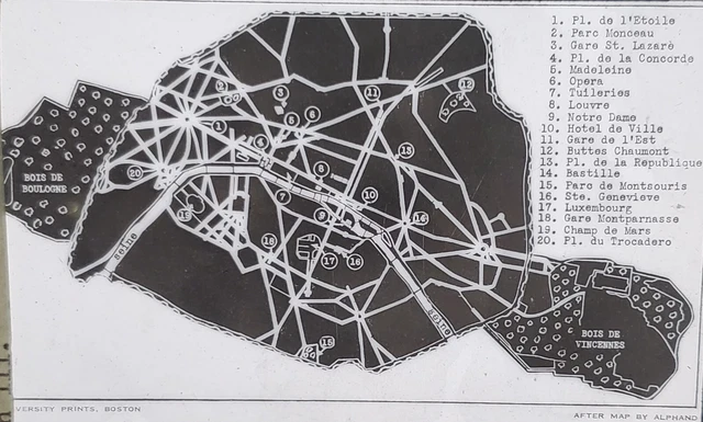 Plan, Paris, France, As Constructed For III, Napoleon Magic Lantern Glass Slide