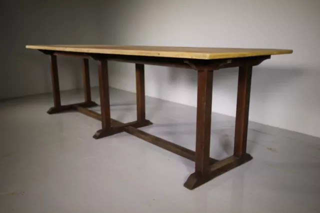 Large Edwardian Antique Refectory Dining Table