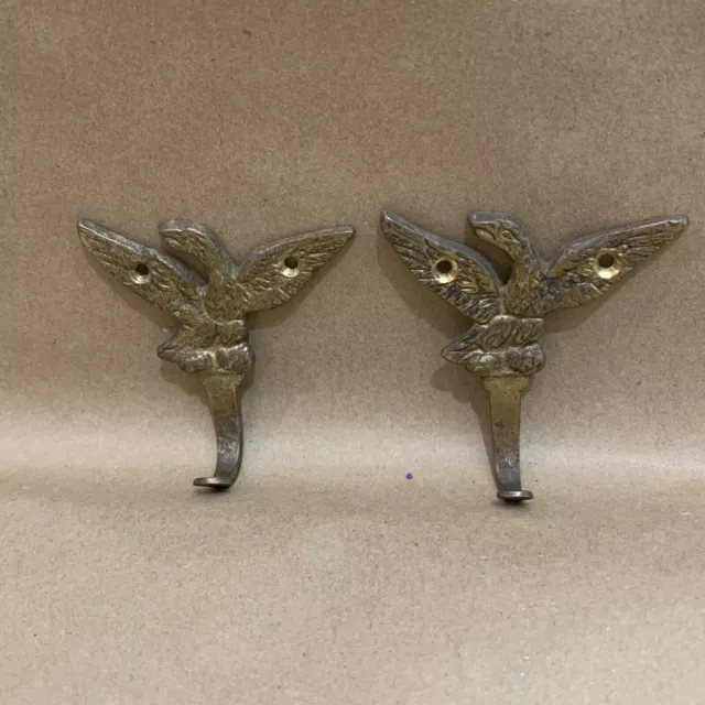 Set Of Vintage Brass Goose Hook Made In Japan