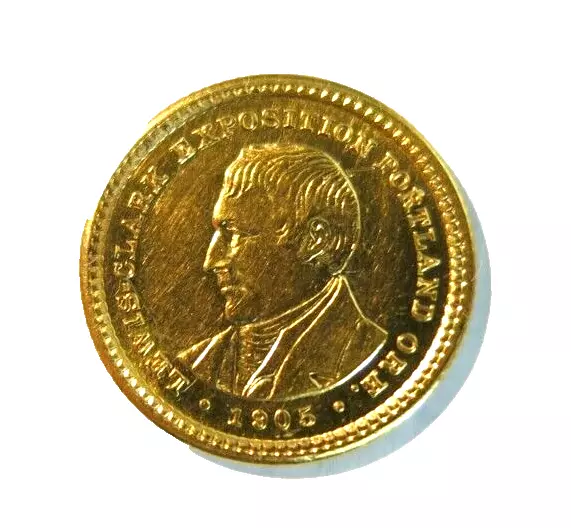1905 Lewis & Clark Exposition Gold $ 1.00 Coin  Bu Condition
